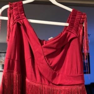 Ladies festival burgundy dress